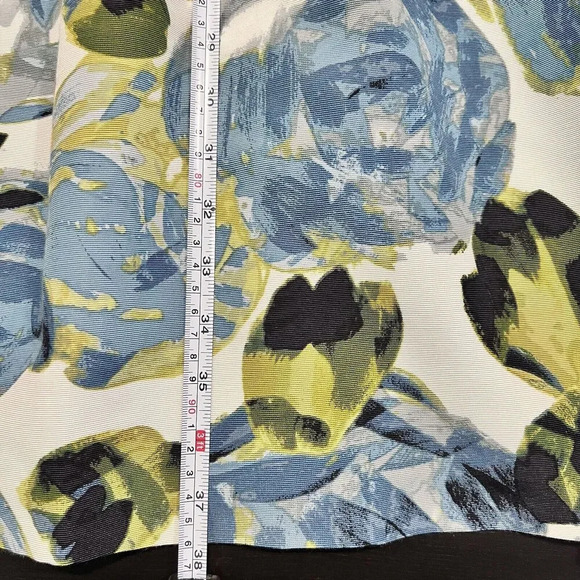 Taylor Size 12 Fit & Flare Dress Green Sleeveless Floral Pattern Lined Pleated - Picture 12 of 12